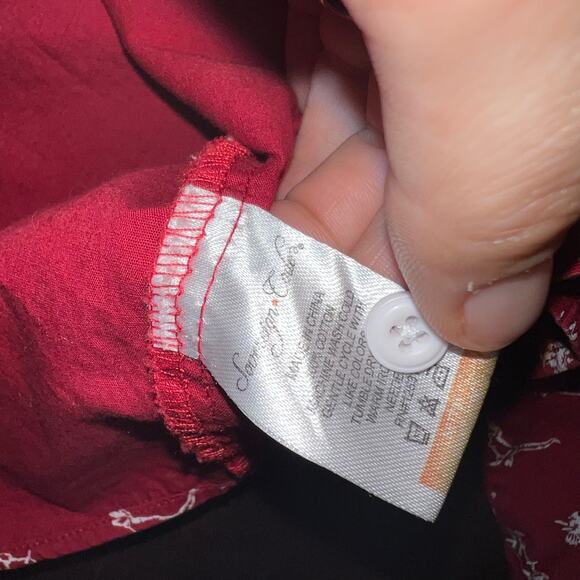 Sovereign Code Shirt boys 4T Dinosaur Print long Sleeve Button Up red - Picture 6 of 8